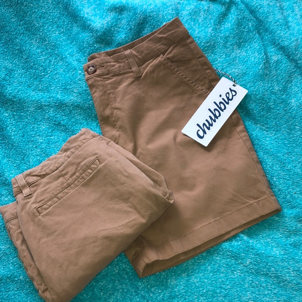 2 Brown Khaki Chubbies shorts